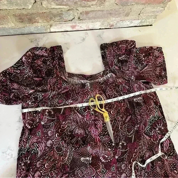 Anthropologie Lisabella Purple Paisley Maeve Tiered Maxi Dress Size M- B5 - Picture 9 of 11